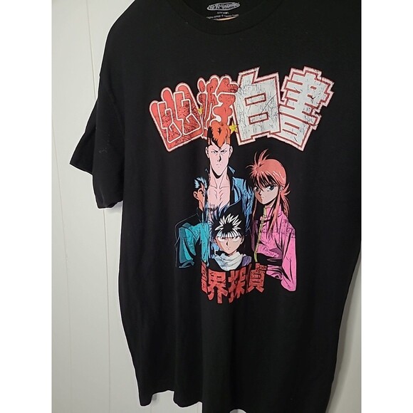 YuYu Hakusho Anime Manga T-shirt Tee Black Size XL Short Sleeve - Picture 3 of 8